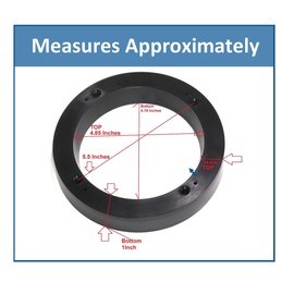 2 Pack Black Plastic 1" Depth Ring Adapter Spacer for 5.25"- 6" Car Speaker USA