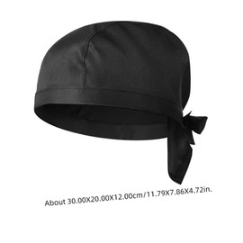 SAFIGLE Juego De 3 Gorros De Cocina Elegantes Y Cómodos, Gorro Chef Negro con Bandana, Accesorios para Restaurantes Y Eventos Al Aire Libre