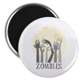 CafePress Zombies Magnets 2.25" Round Magnet, Refrigerator Magnet