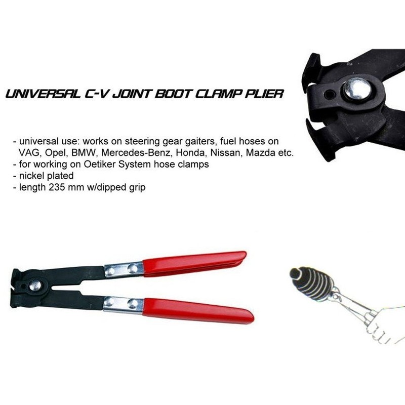 Supercrazy 2pcs Auto Cv Joint Boot Clamps Pliers Car Banding