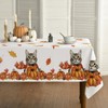 Artoid Mode Cats Maple Leaves Scarves Pumpkins Autumn Table Cloth,