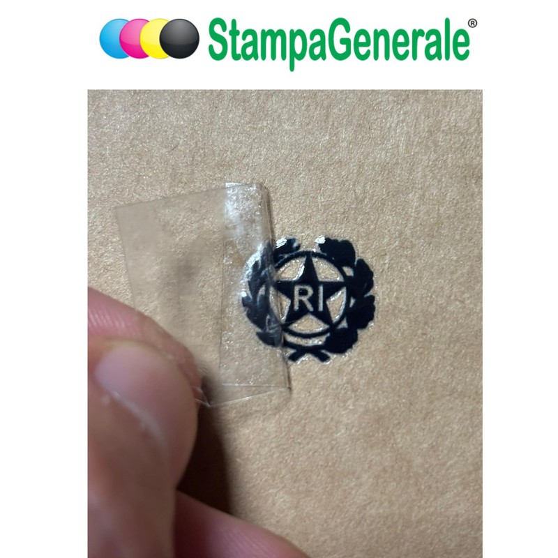 StampaGenerale® Bollino Logo RI (13mm) PVC Effetto 3D Adesivo Transfer