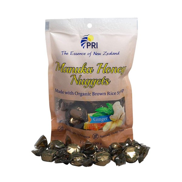 PRI Manuka Honey Nuggets Ginger 3.5 Ounces