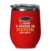 Graduation Red Edition Wine Tumbler 12oz - Deegree In Statistic