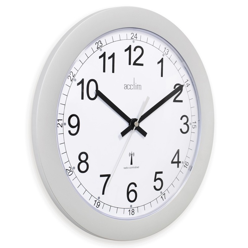 Acctim Forimia RC Wall Clock 30cm Silver 74417