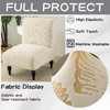 Armless Chair Cover Jacquard Accent Chair Slipcover Chenille Printed Furniture