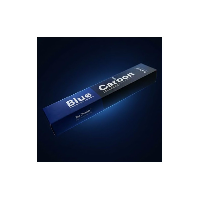 Blue Carbon TexComb Curling Comb - Anti-Static & Shatterproof