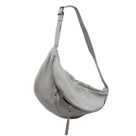 SH Leder Daniela G768 Genuine Leather Women’s Unisex Chest Bag for Festival, Travel, Large Waist Bag, Crossbody Bag, 49 x 28 cm - Grey -