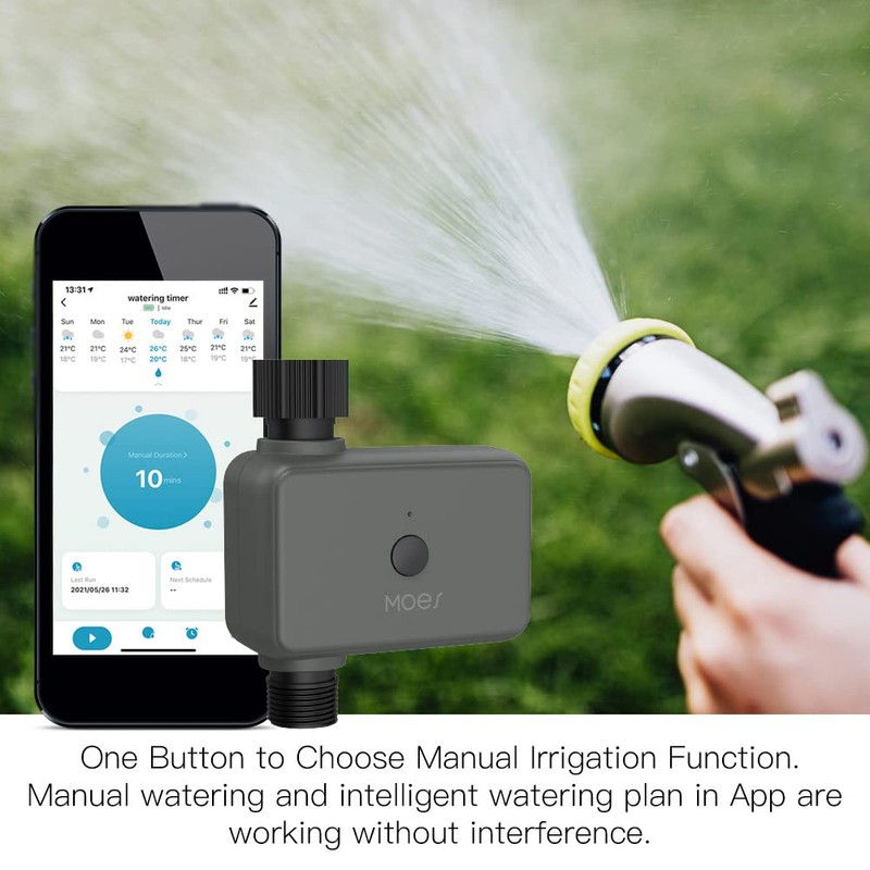JulyCrab Intelligent Programmable Irrigation Timer with Automatic and Manual Watering,