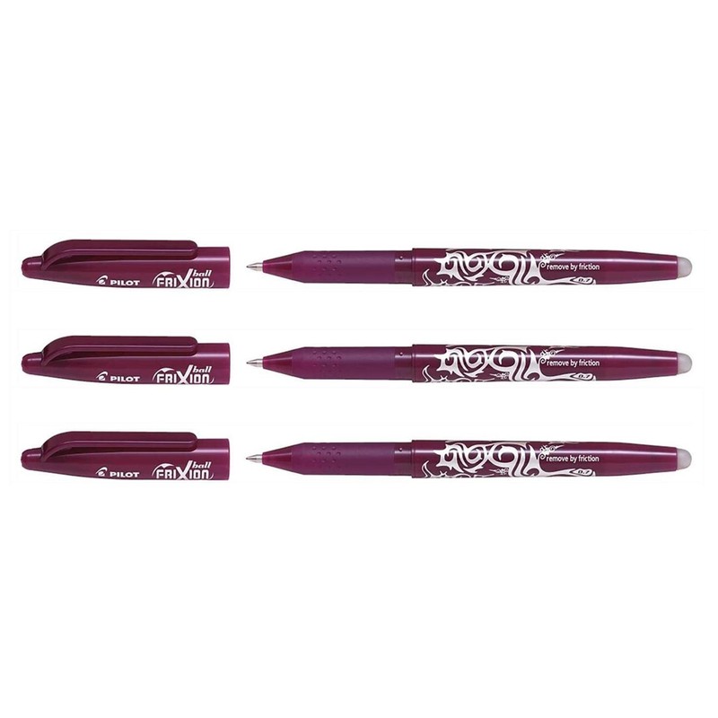Pilot Frixion Ball 07 Erasable Rollerball Pens Medium Point Burgundy