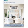 LEDIARY 24 Inch Low Profile Ceiling Fans with Lights and