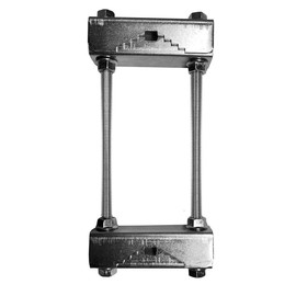 ORSEM Double Mast Clamp with 1 Clamp for Satellite Mast to Mast - Mounting (Mast Extension) Teeth Clamp up to 60 mm Galvanised