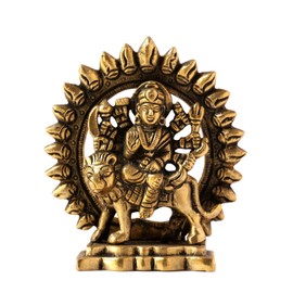 GURU JEE™ Maa Durga Estatua de latón Mata Rani Idol Murti Regalos religiosos para el hogar Templo Mandir