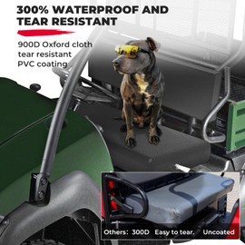 KEMIMOTO Mule Seat Cover Compatible with Kawasaki Mule 3000 3010 3020 4000 4010 2001-2023 2025 UTV Bench Seat Cover Set Anti-Scratch Full Protection Black