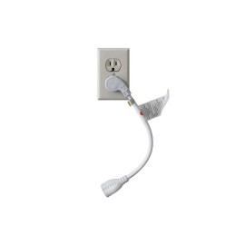 SF Cable 1ft Ultra Low Profile Angle NEMA 5-15P to NEMA 5-15R Power Cord - White