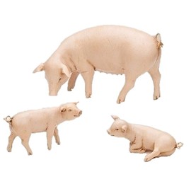 Fontanini 52800 7.5" Scale Pig Family Set of 3 Nativity Accessory