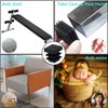 Qjaiune 12 Pcs 13mm (1/2 Inch) Square Black Plastic Chair