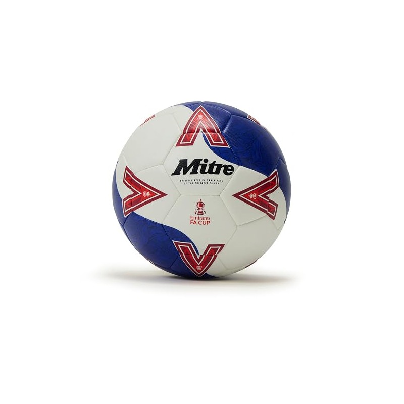 Mitre FA Cup Train 2526 Calcio per Unisex Adulto, Bianco/Blu/Rosso,