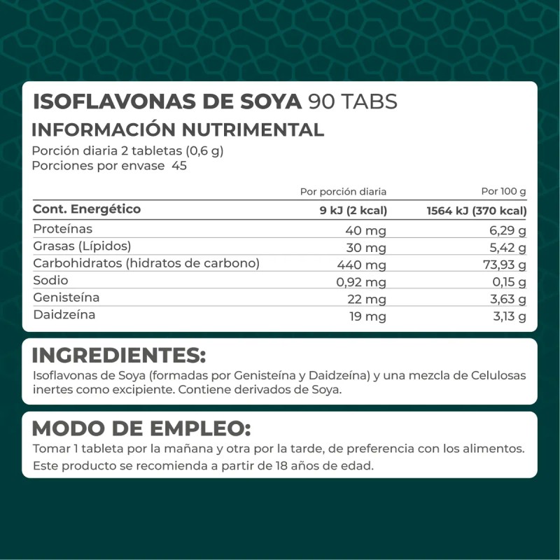 Isoflavonas Soya Tabs Pronat Ultra Natural