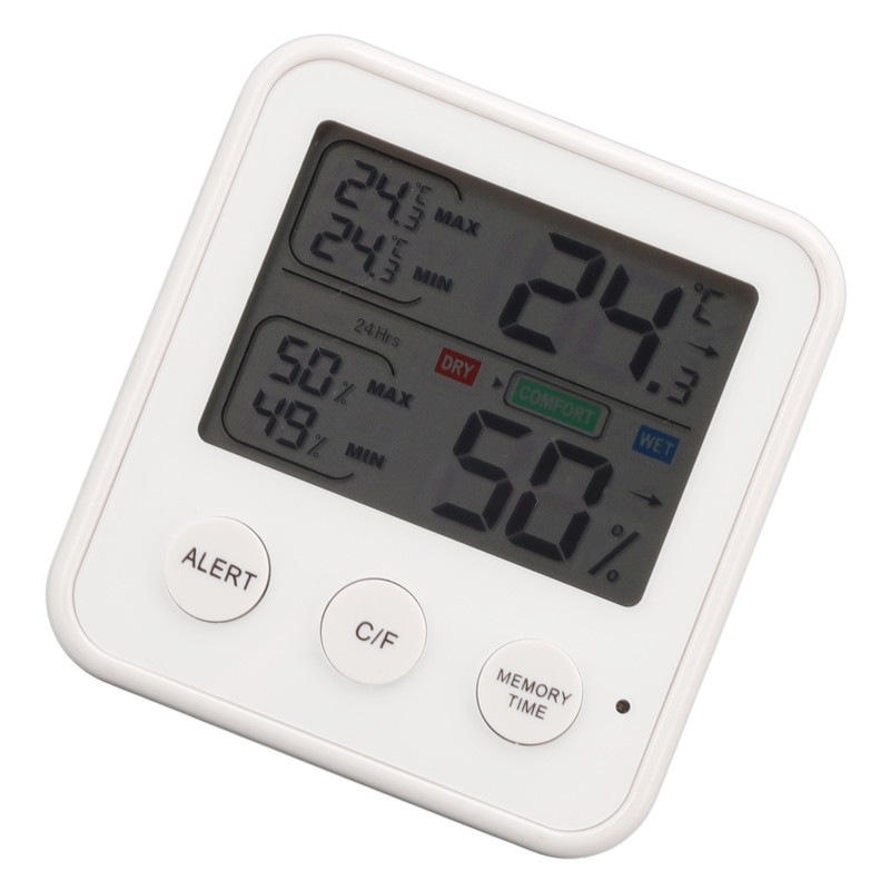 Room Thermometer 3.7in LCD Display High Accuracy Comfort Level Indicator