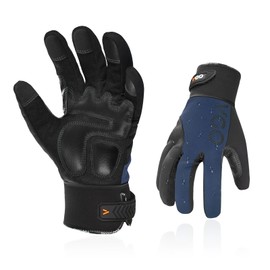 Vgo... Work Gloves Men Touchscreen, Utility Safety Working Gloves Multi Purpose for Warehouse Delivery Light&Medium Duty, 1 pair