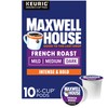 Maxwell House French Roast Dark Roast K-Cup Coffee Pods, 10