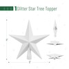 Mr. Pen- Glitter Star Tree Topper, 8-Inch, White Star Christmas