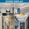 ORANOOR Modern LED Ceiling Lighting with Remote, 70W Dimmable Black