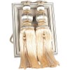 ZHMF 1 Pair Curtain Tiebacks Holdbacks Clip Binding Rope Tie Backs Handmade Tassel Tiebacks Home Window Decorative (Beige)
