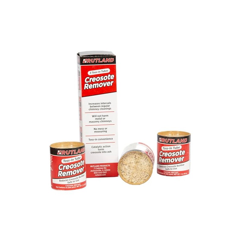 RUTLAND Creosote Remover, Toss-In Canisters for Fireplaces & Wood Stoves,