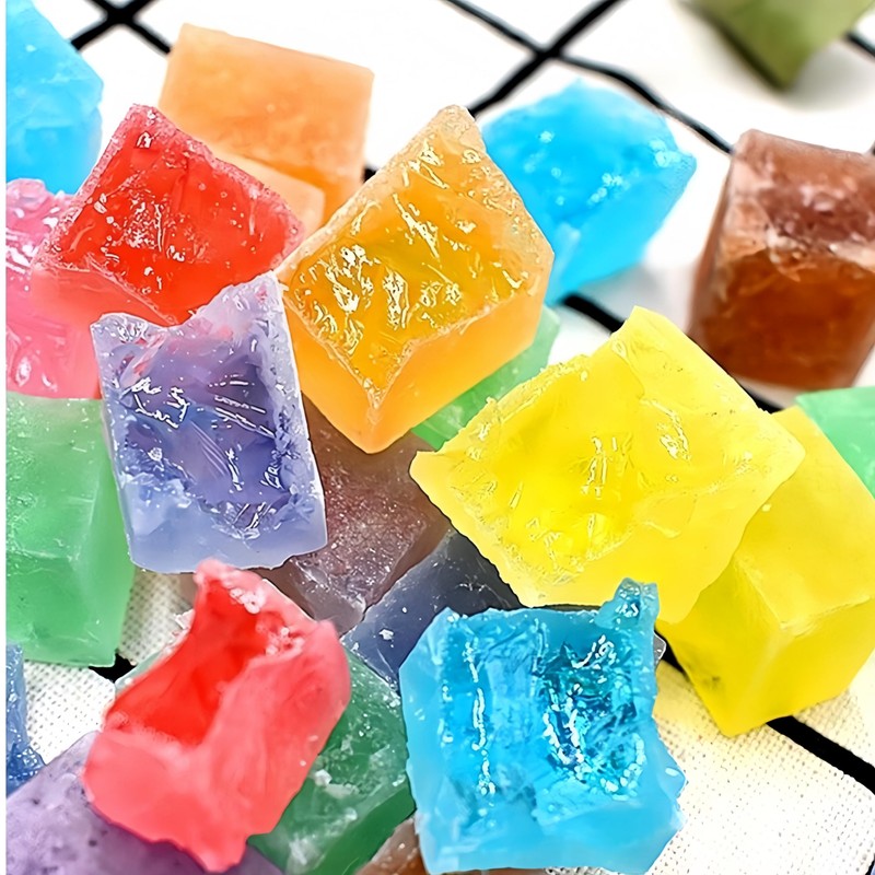 Rainbow Edible Gem Candies 8.8oz - Irregular Shaped Crispy Crystal