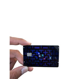 Pac-Man style Credit Card Sticker Skin Film Pre-Cut Decal Size 8.5 X 5.