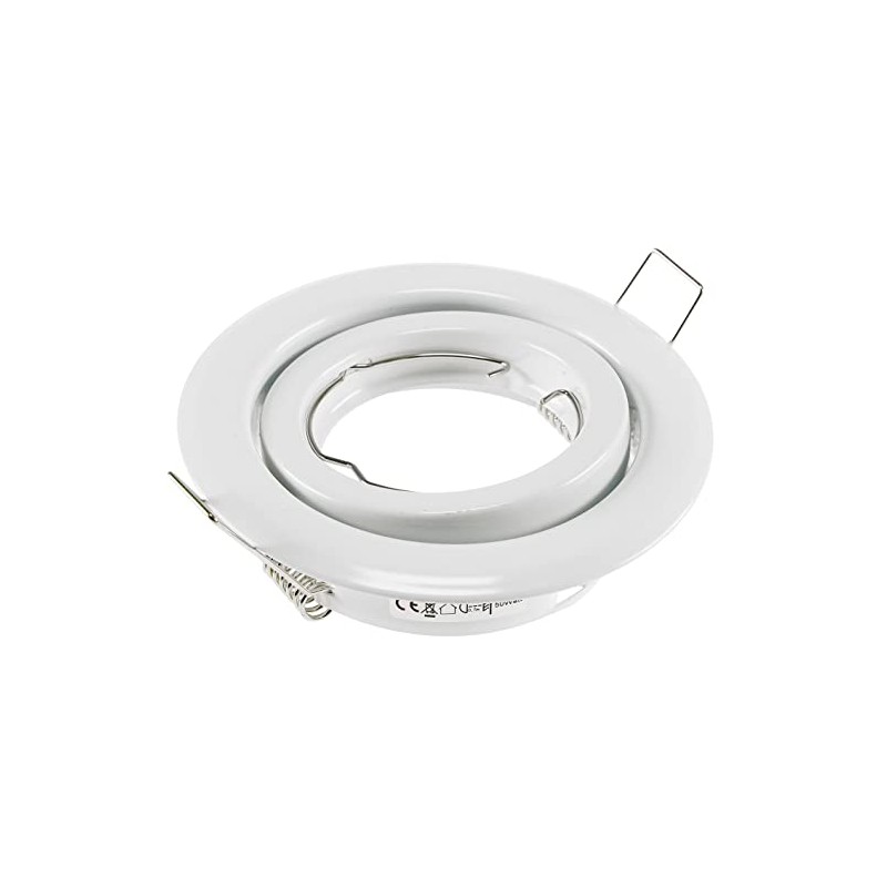 Decken-Einbaustrahler ''SR90'' weiß, schwenkbar, Ø98mm, für 50mm Lampen