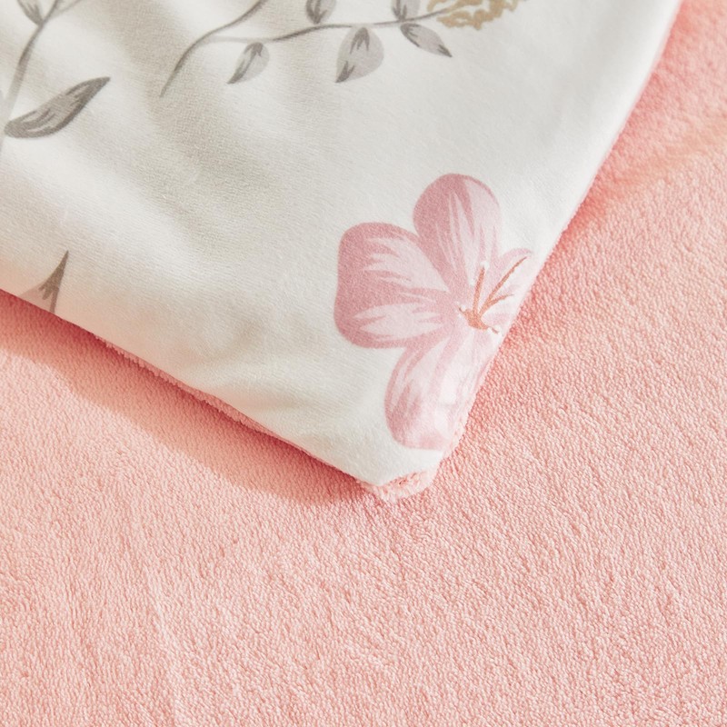 Joyreap Twin Comforter Set for Girls, 3pcs Fluffly Velvet Flannel