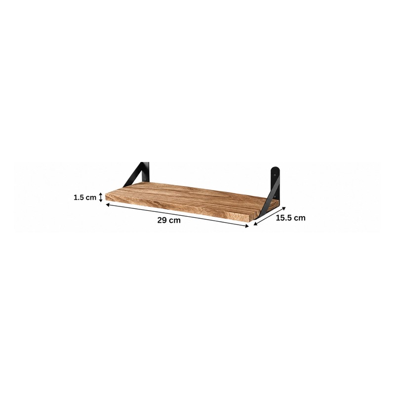 Wooden Floating Wall Shelf for Home Organization – Space-Saving Wall-Mounted