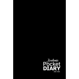 Academic Pocket Diary 2025-2026: Black Cover, 17 Month, Week to View Student Planner (August 2025 to December 2026)