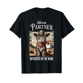 Meowdy Partner Funny Cowboy Cat Western Vintage Cat Cowboy T-Shirt