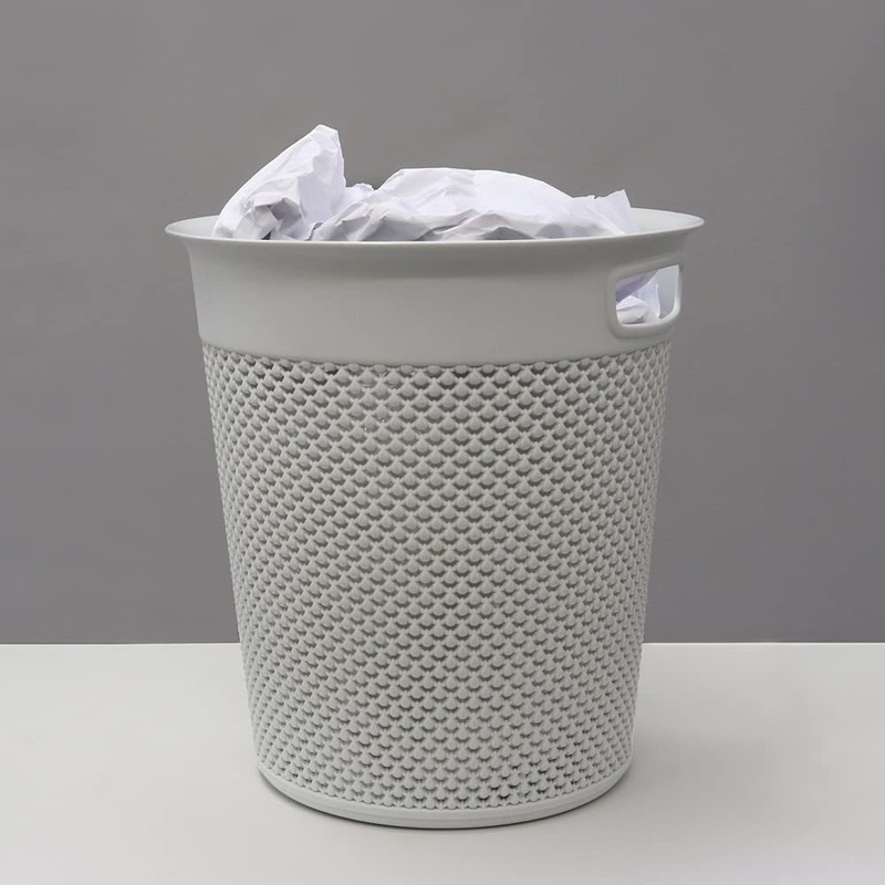 JVL Droplette Design Plastic Bin, 12L, 30 x 29cm Approx,