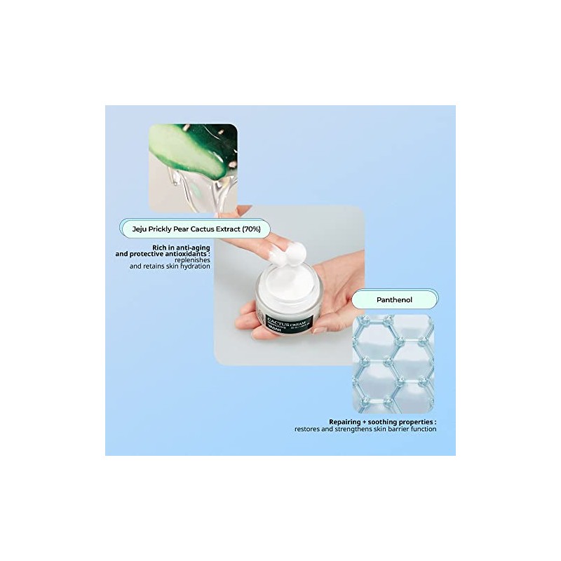 YADAH Crema de cactus 1.69 onzas líquidas – Hidratante facial