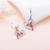 JZMSJF 925 Sterling Silver Red Cardinal Earrings Drop Dangle Earrings