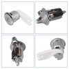 Ignition Switch with Key Door Lock Cylinders Chrome Compatible with