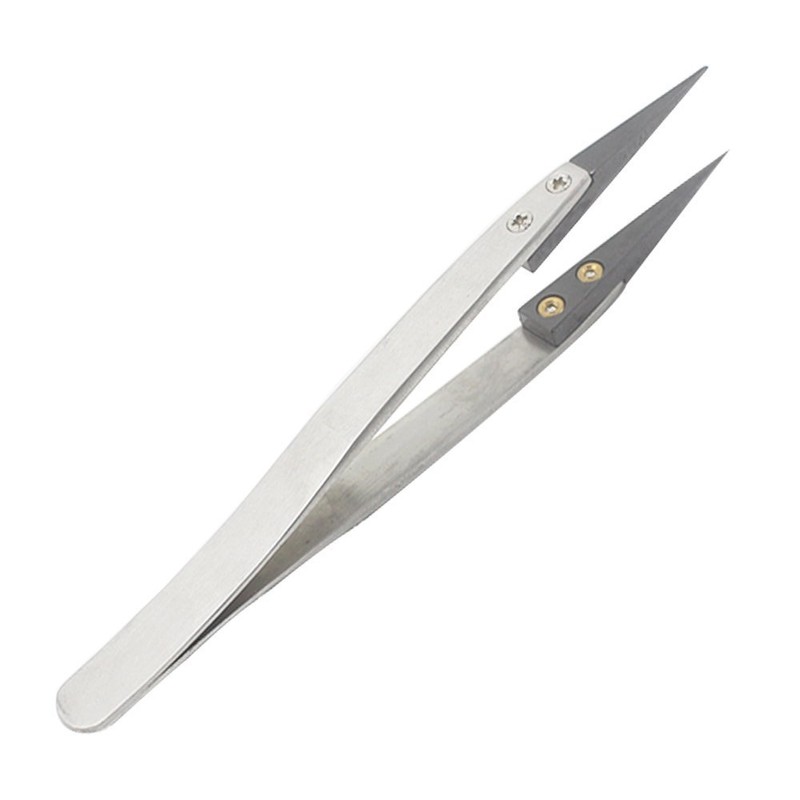 FEITA Precision Ceramic Tweezers Stainless Steel Heat Resistant Ceramic Tweezers