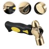 TEHAUX Handle Brass Stamping Hammer Jewelry Making Tool with Round