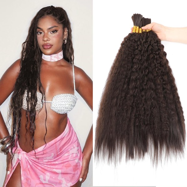 XIIMENALU Kinky Straight Wavy Braiding Hair for Boho Braids Wet