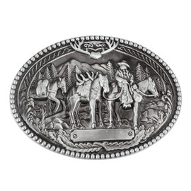 Horse Belt Buckle for Men, Punk Horse Oval Belt Buckle, Horses Rider Belt Buckle, Western Cowboy Belt Buckle, Best Man Belt Buckle, Wedding Belt Buckle Gifts (Silver)