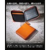 Eredita Men's Bi-fold Wallet, Zip Around - Tochigi Leather, orange