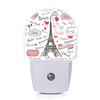 Axxitude Eiffel Tower Paris Night Lights Plug into Wall for