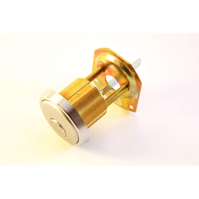 Mul-T-Lock Junior Rim & Mortise Rimo Cylinder, Chrome, 2 Keys,