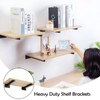 4 Pack Multi-Sized Premium Heavy Duty Shelf Brackets, Steel Thickened