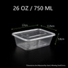 HOMEE Meal Prep Containers, 50 Pack- 26oz Plastic Storage Food